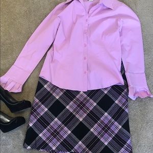 Ann Taylor/Loft Pink Long Sleeve Blouse